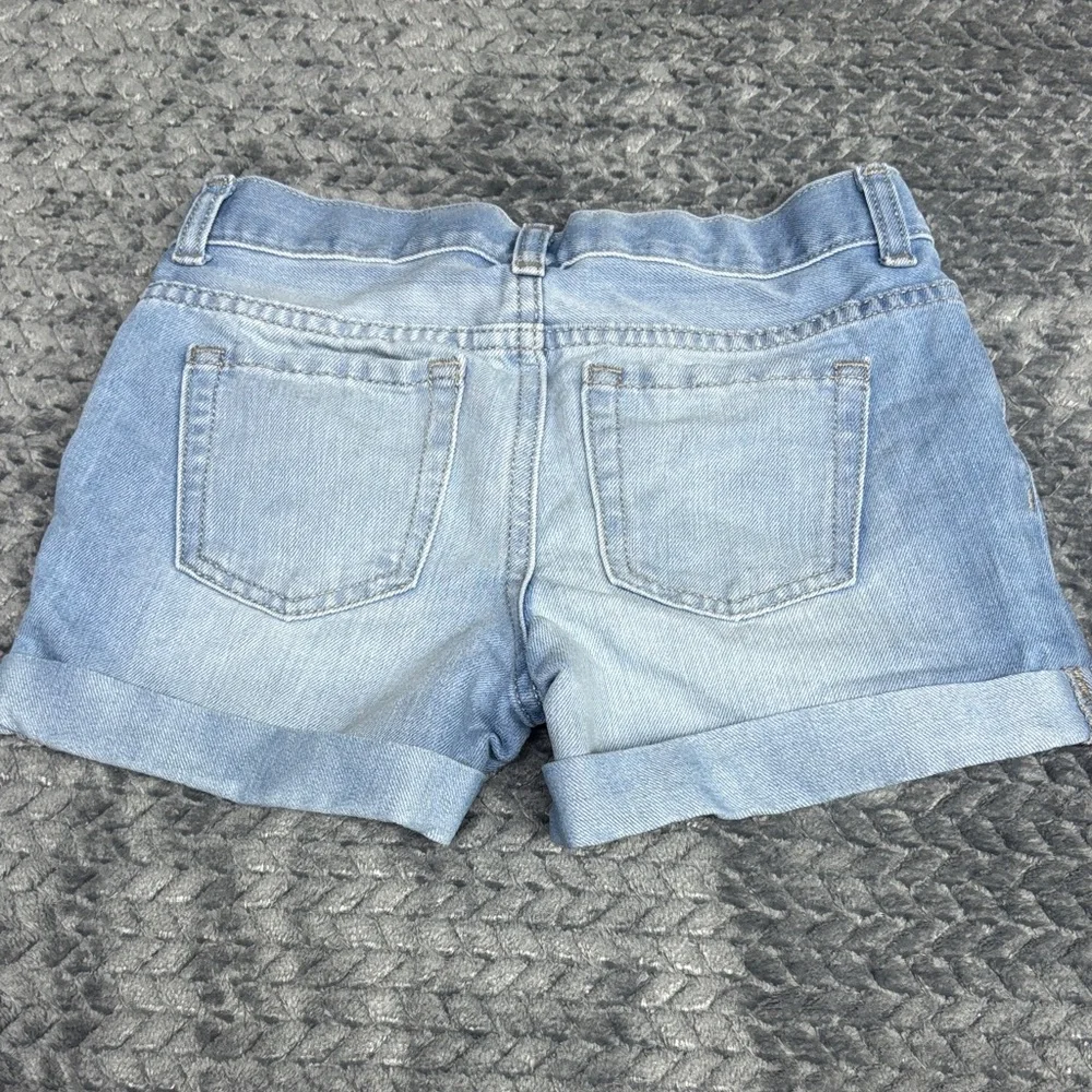The Children's Place Girls Denim Shorts - Light Blue & Dark Blue
